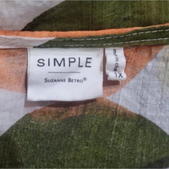 Colorful Abstract Women's Top Simple By Suzanne Betro Multi Color Dot Sheer Top - Picture 2 of 4